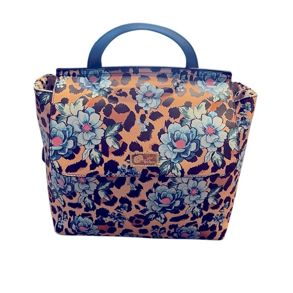 Luv Betsey Zooey Ocelot Floral Backpack - Picture 15 of 15